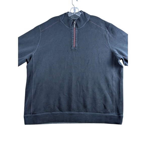Tommy Bahama Reversible Gray Mens 2XL Half Zip Pullover Sweatshirt Long Sleeve - Picture 6 of 16